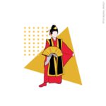 琉球古典舞踊 若衆踊り「若衆特牛節」のイラスト