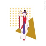琉球古典舞踊 女踊り「天川」のイラスト