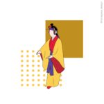 琉球古典舞踊 女踊り「苧引」のイラスト