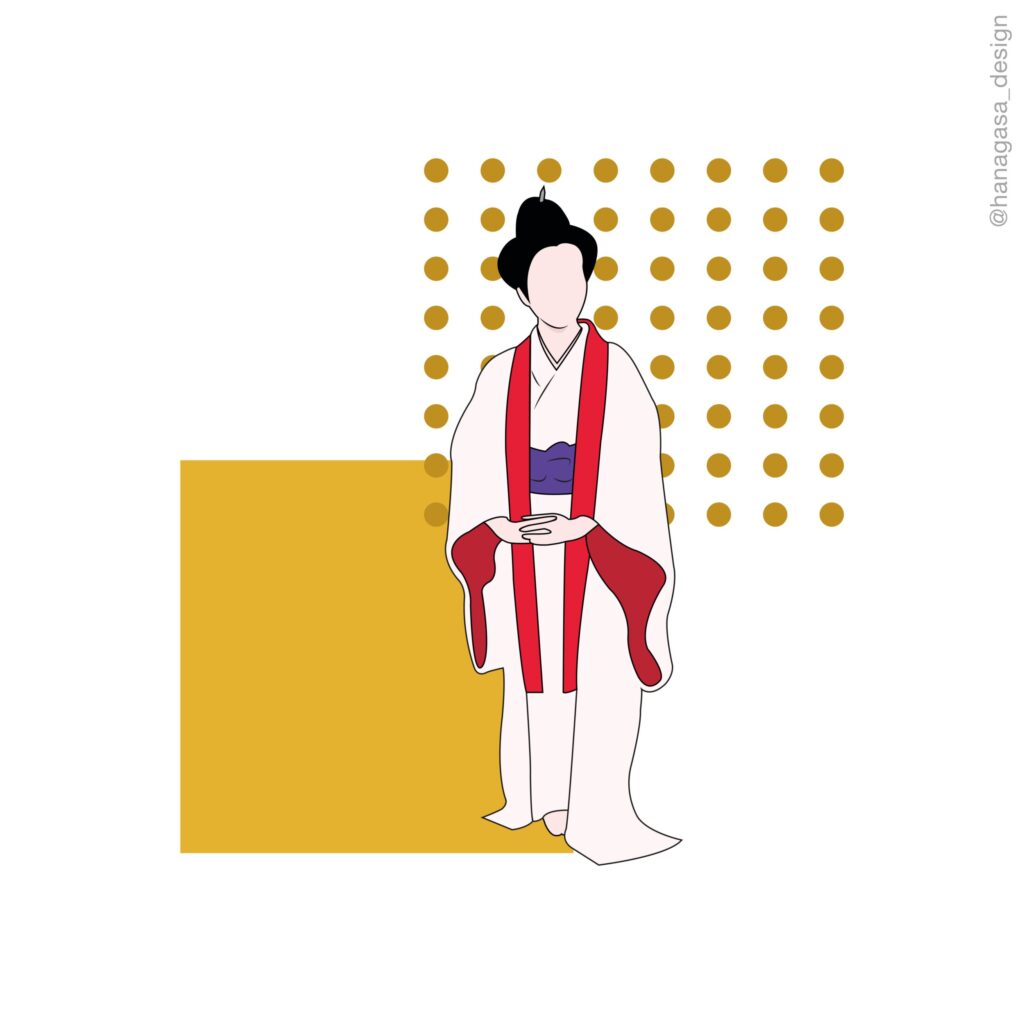 琉球古典舞踊　女踊り「瓦屋節」のイラスト