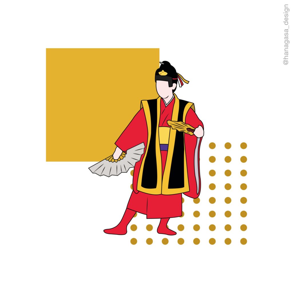 琉球古典舞踊　若衆踊り「四季口説」のイラスト
