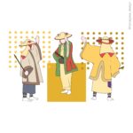 琉球古典舞踊 二才踊り「久志の若按司道行口説」のイラスト