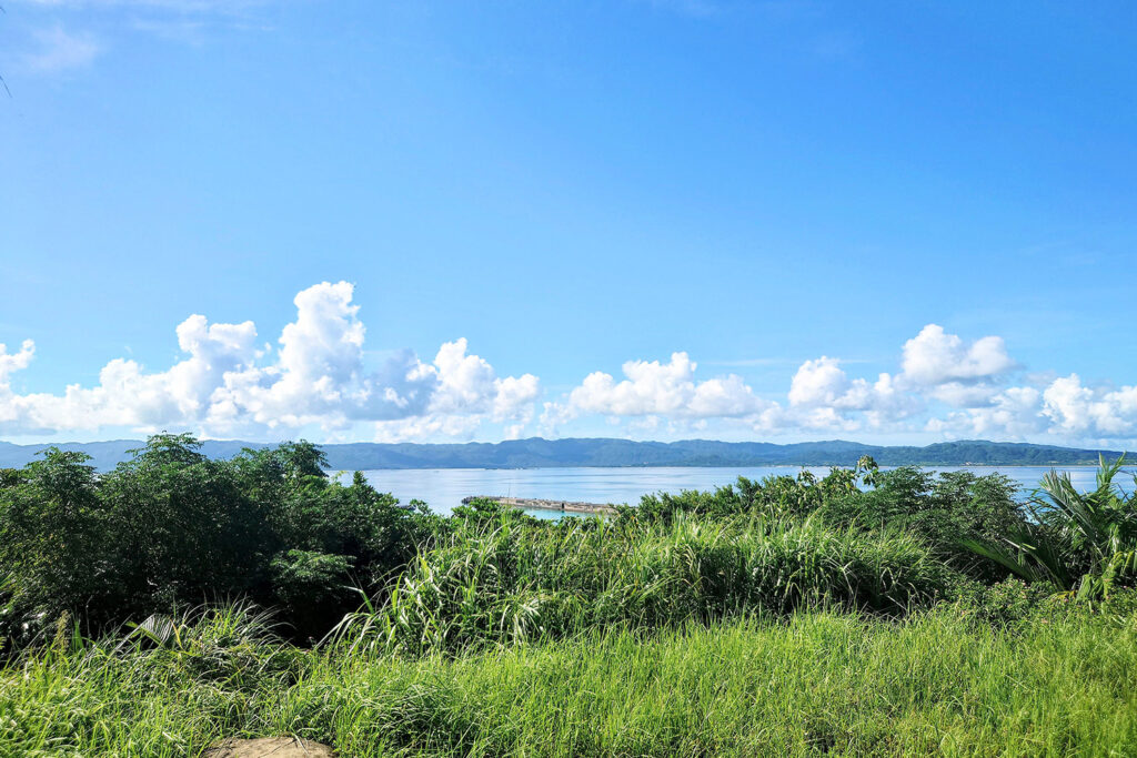 鳩間中森より西表島を望む